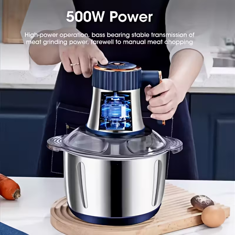 5L Electric Meat Grinder Food Processor Stainless Steel Chopper 1.32 Gal NEW